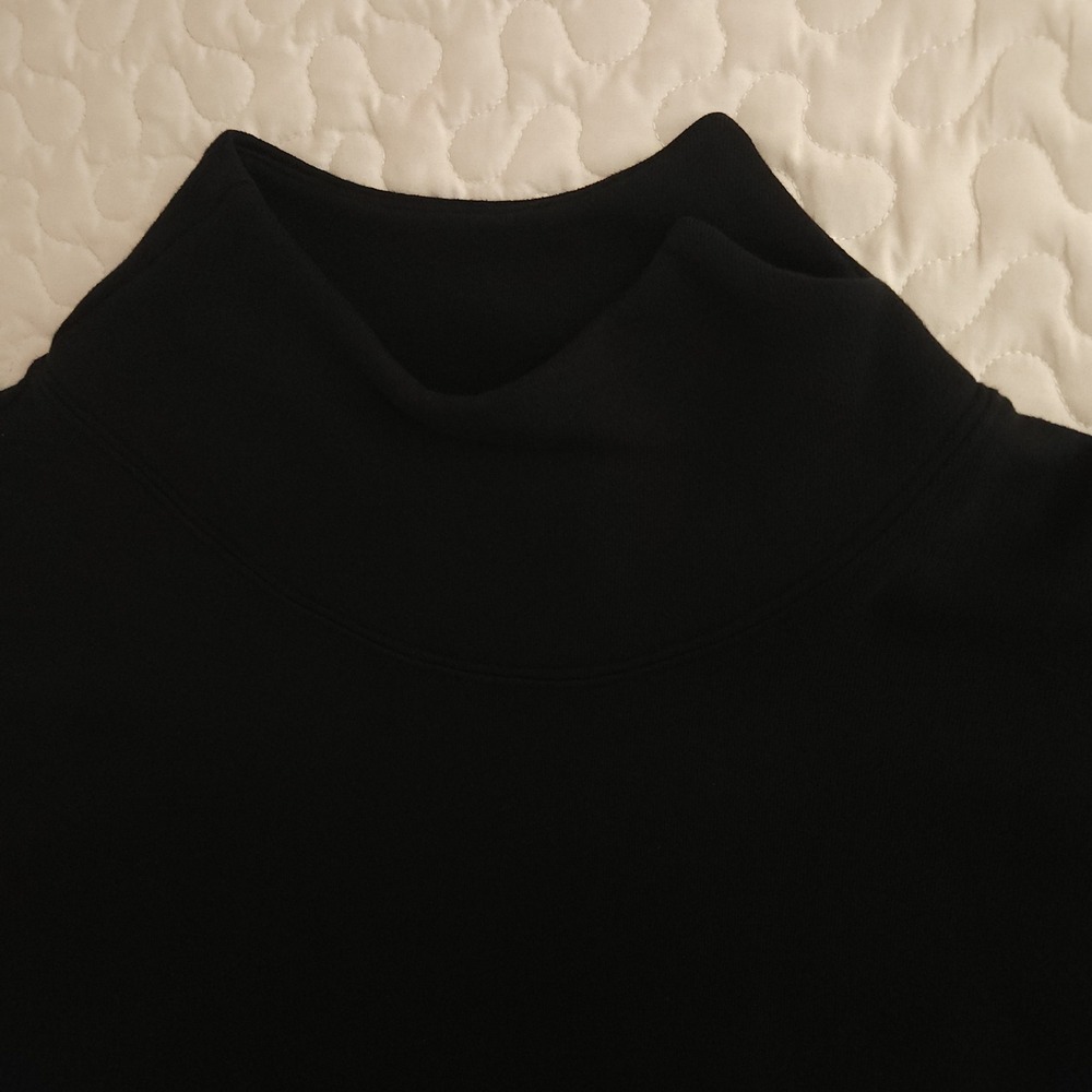 Joah Brown Sweatshirt Black Mock Neck Oversized Soft Relaxed Cabincore chest 46" - Picture 8 of 11